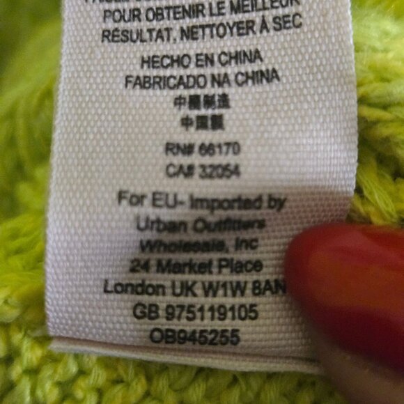 Free People Hot Tropics V-neck Open Knit Tunic Sweater Limelight Combo Size M - Picture 13 of 13